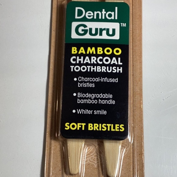 Dental Guru: Bamboo Charcoal Toothbrushes, 2 pack, New In Pack - Picture 3 of 6